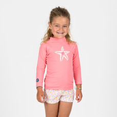 Baby / Kids' swim shorts - flower print white pink