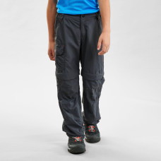 Kids' Modular Hiking Trousers MH500 Aged 7-15 Black Kids' Modular Hiking Trousers MH500 Aged 7-15 Black