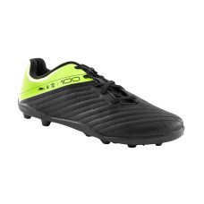 Kids' Lace-Up Football Boots 100 FG - Black/Yellow Kids' Lace-Up Football Boots 100 FG - Black/Yellow
