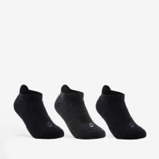 Kids' Low Tennis Socks RS 500 Tri-Pack - Black