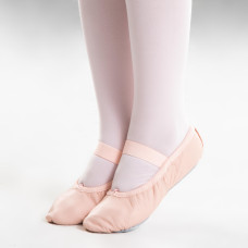 Beginner Ballet Full Sole Leather Demi-Pointe Shoes - Pink Beginner Ballet Full Sole Leather Demi-Pointe Shoes - Pink