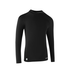 Kids' Long-Sleeved Thermal Football Base Layer Top Keepconfort 100 - Black