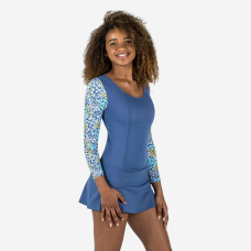 Girls' 1-Piece Swimsuit Audrey Long Sleeves Blue Pantai Girls' 1-Piece Swimsuit Audrey Long Sleeves Blue Pantai