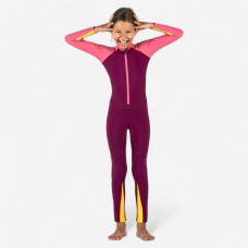 Girls' long-sleeved swimsuit - UV Combiswim 100 - Pink Purple Girls' long-sleeved swimsuit - UV Combiswim 100 - Pink Purple