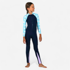 Girls' long-sleeved swimsuit - UV Combiswim 100 - Pink Purple Girls' long-sleeved swimsuit - UV Combiswim 100 - Pink Purple