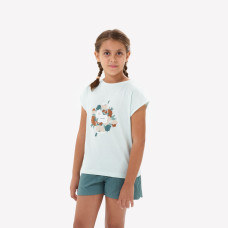 Kids' Hiking T-Shirt 7-15 Years, NH100 - Turquoise Kids' Hiking T-Shirt 7-15 Years, NH100 - Turquoise