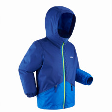 Kids' Warm and Waterproof Ski Jacket ' 100 Blue Kids' Warm and Waterproof Ski Jacket ' 100 Blue