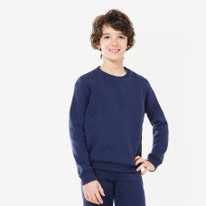 Kids' Warm Crew Neck Brushed Unisex Jersey Sweatshirt - Navy Kids' Warm Crew Neck Brushed Unisex Jersey Sweatshirt - Navy