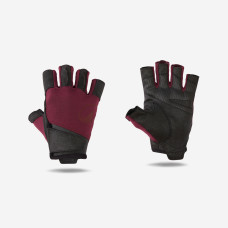 Durable Weight Training Gloves - Burgundy/Black