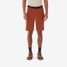 Men's long hiking shorts, MH500 - Brown