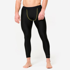 Men's MMA Leggings - Black/Yellow