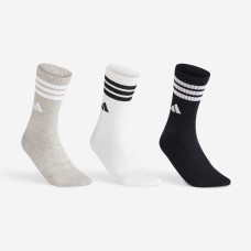 Adult High Sport Socks Pack of 3 - Black, White, Grey