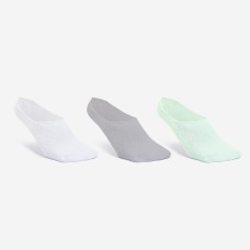 Invisible socks, pack of 3 pairs - Blue, green and grey Invisible socks, pack of 3 pairs - Blue, green and grey