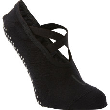 Women's Non-Slip Cotton Ballet Fitness Socks 500 - Black Women's Non-Slip Cotton Ballet Fitness Socks 500 - Black