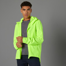 Men's City Cycling Rain Jacket 120 PPE Daily Visibility Certified Neon Yellow