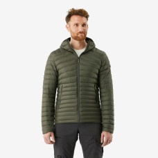 Men's hooded down hiking jacket -5??C, MT100 - Green