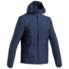 Men's Lightweight Waterproof Hiking Jacket MH100 - Blue