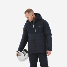 Men's Mid-Length Warm Ski Jacket 100 Navy Blue