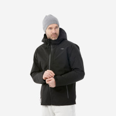 Men's warm and waterproof ski and snowboard jacket, JKT 500 black Men's warm and waterproof ski and snowboard jacket, JKT 500 black