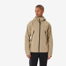 Men's waterproof hiking jacket, MH500 - Beige