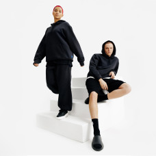 Unisex casual hoodie, black