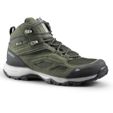 Men's waterproof mountain hiking shoes - MH100 Mid - Khaki