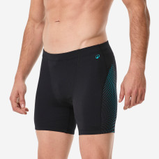 Men's long swim boxer, Fiti black
