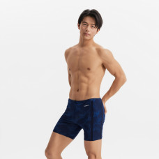Men's Long Swim Boxer - MID JAMMER 500 PARTICLE NAVY