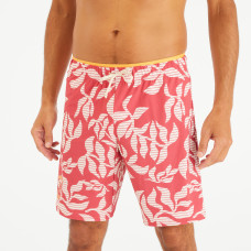 Men's swimming long swim shorts - 100 orga red