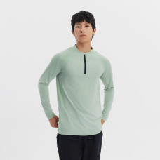 Men cardio half-zip long-sleeved t-shirt 900-almond green Men cardio half-zip long-sleeved t-shirt 900-almond green
