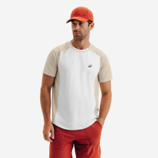 Men's Breathable Tennis T-Shirt Dry - Beige/White Men's Breathable Tennis T-Shirt Dry - Beige/White