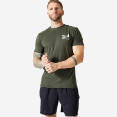 Men's Crew Neck Breathable Soft Slim-Fit Cross Training T-Shirt - Khaki Men's Crew Neck Breathable Soft Slim-Fit Cross Training T-Shirt - Khaki