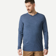 Men's Long-sleeve Merino Wool Trekking T-shirt Merino Fresh - Blue