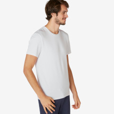 Men's Slim-Fit Fitness T-Shirt 500 - Ice White