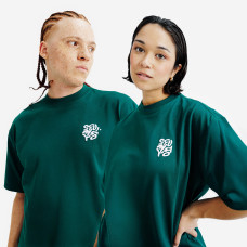 Unisex casual graph T-shirt, green Unisex casual graph T-shirt, green