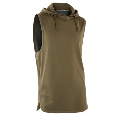 Weight Training Sleeveless Hooded T-Shirt - Khaki Weight Training Sleeveless Hooded T-Shirt - Khaki