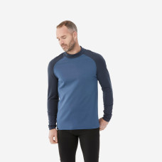 Men's warm and breathable thermal ski base layer, BL 500 - Blue/Grey Men's warm and breathable thermal ski base layer, BL 500 - Blue/Grey