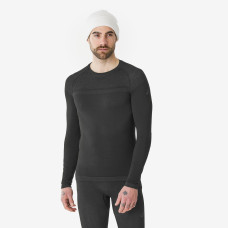 Men's Warm, Breathable Seamless Ski Base Layer BL 500 - Grey Men's Warm, Breathable Seamless Ski Base Layer BL 500 - Grey