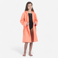 Kids compact microfibre pool bathrobe light coral Kids compact microfibre pool bathrobe light coral