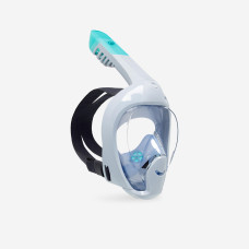 Snorkelling mask for children aged 6-10 - EASYBREATH 6/10 Light blue