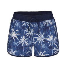 Women's surfing swim shorts - TINI PALM BLUE