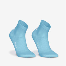 PACK OF 2 PAIRS OF RUN500 FINE CREW RUNNING SOCKS - Blue