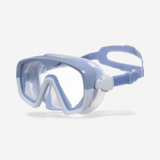 Anti-fog diving mask - 100 Mono silicone strap Mid Blue