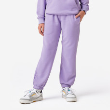 Girls' Loose-Fit Tracksuit Bottoms - Purple