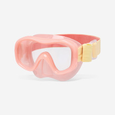 Kids anti-fog diving mask 100 comfort, Grapefruit