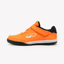 Kids' Laceless Futsal Shoes Eskudo Club Sala Easy - Orange/Grey