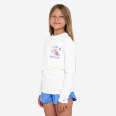 Kids' surfing short sleeve UV-protection t-shirt - 100 Simple white
