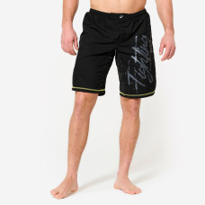 Men's Durable MMA Shorts - Black/Yellow