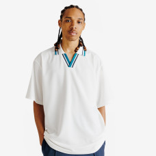 Men's oversized polo shirt, Heritage, white
