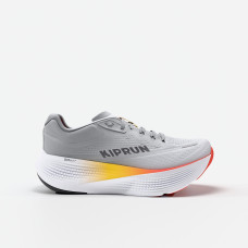Men's road running shoes, Kiprun Kipride Max grey and orange